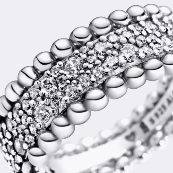 Pandora Beaded Pave Band Ring - Picture 4 of 4